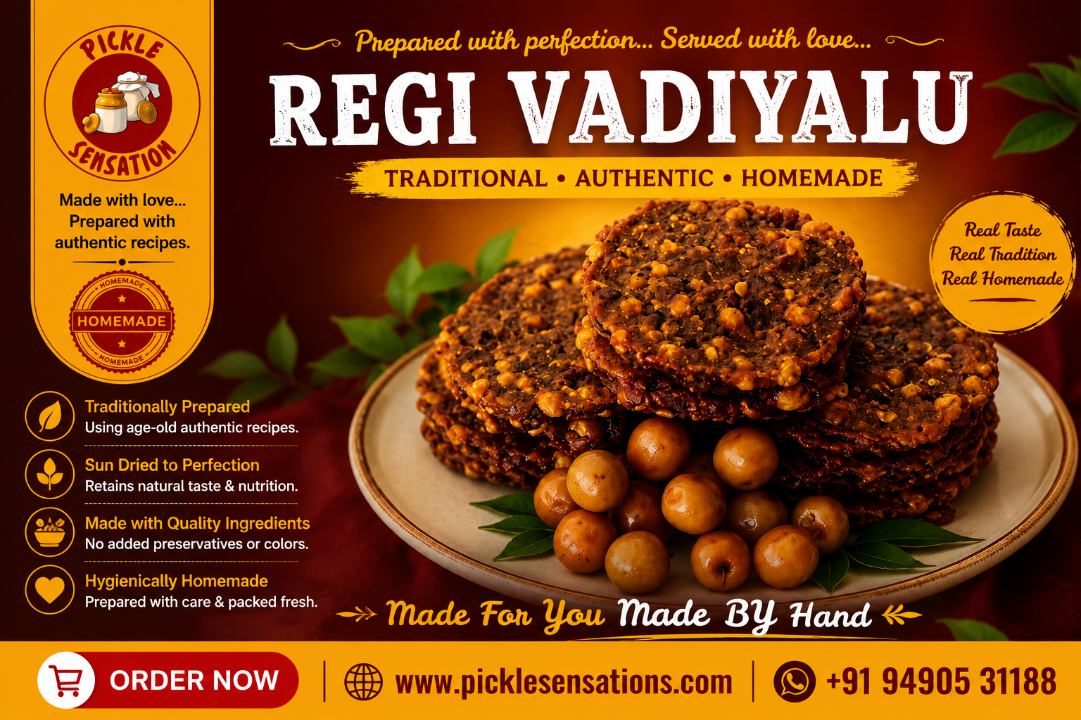 Regi Vadiyalu – Authentic Homemade Andhra Crisps | Pickle Sensation