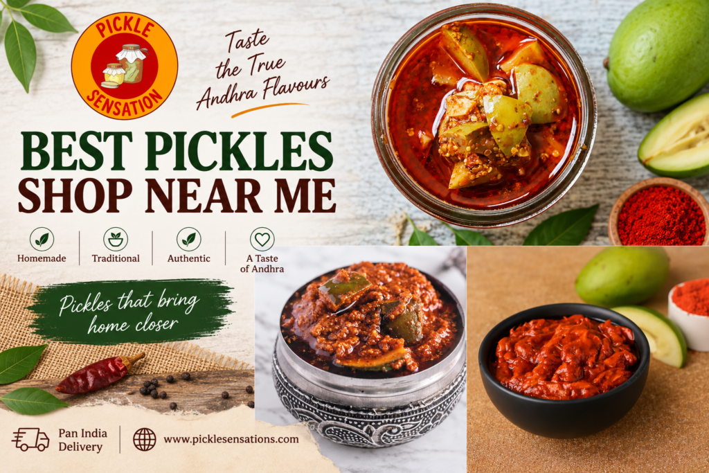 Best Pickles Shop Near Me – Authentic Andhra homemade pickles