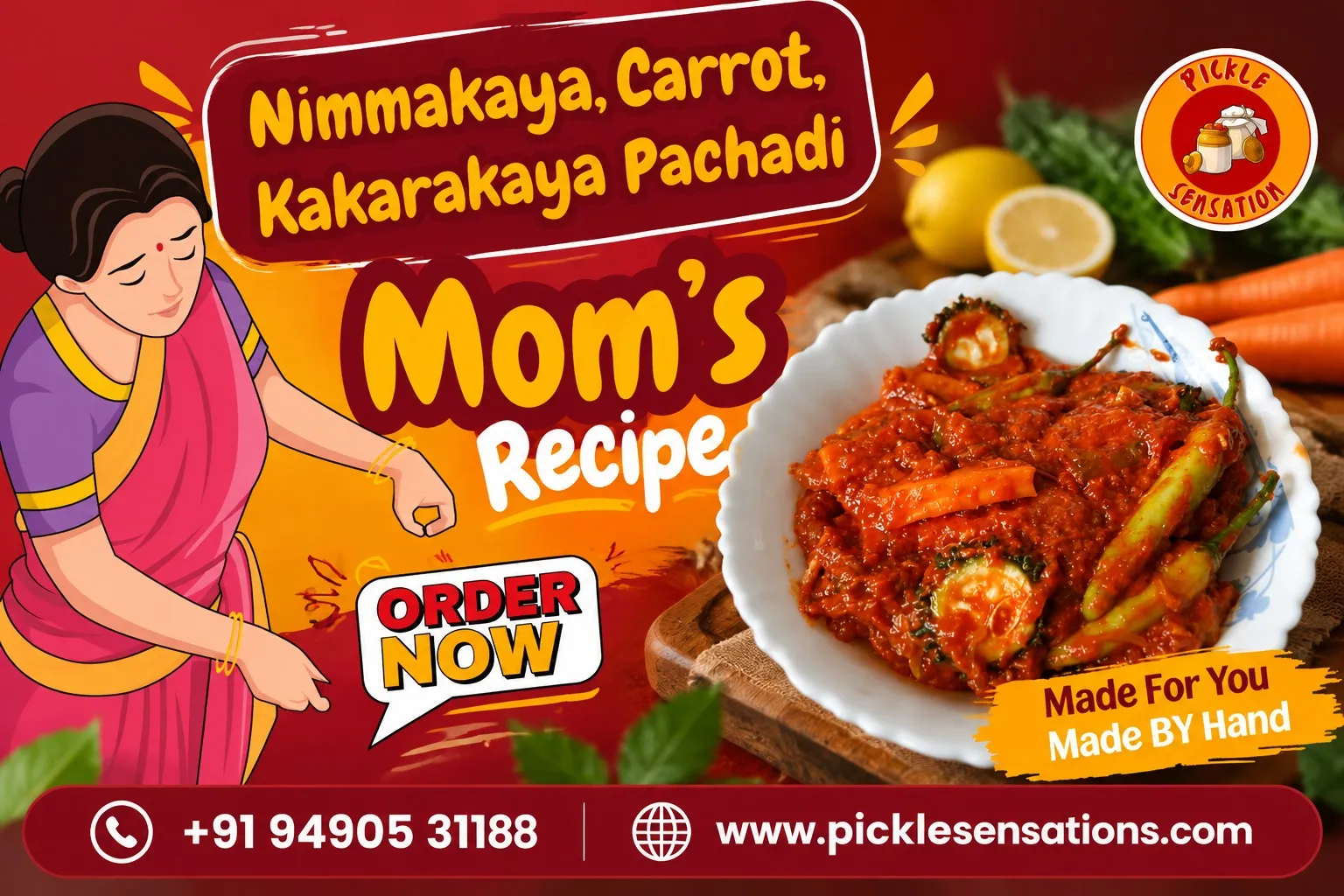 Nimmakaya Carrot Kakarakaya Pachadi Andhra special pickle